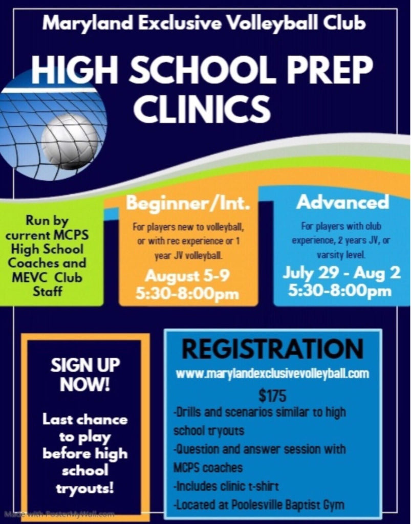 High School Prep Clinic Maryland Exclusive Volleyball