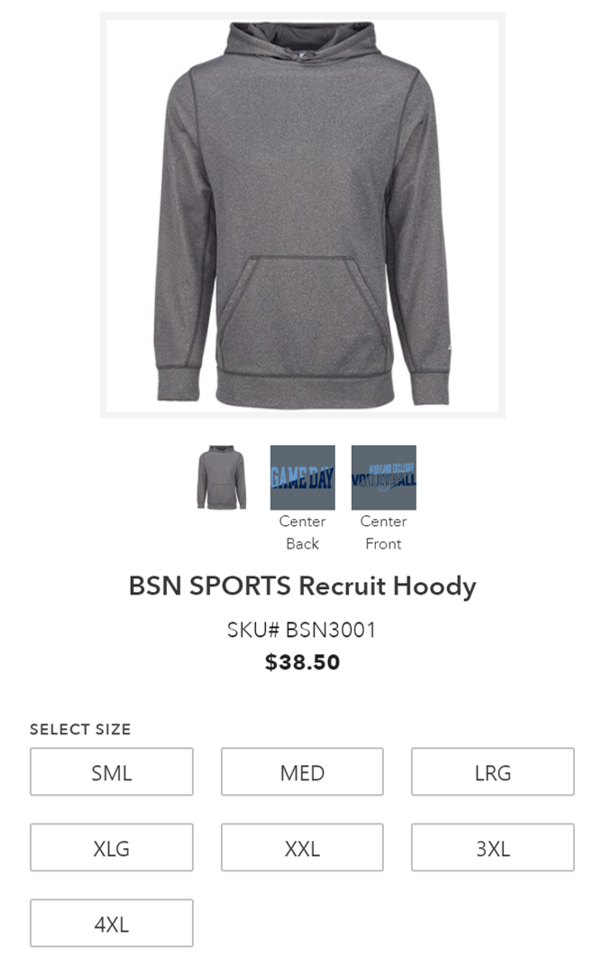 bsn sports recruit hoody