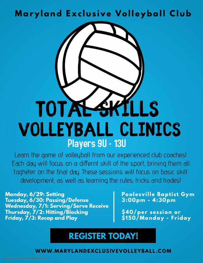 Total Skills Mini-Camp – Maryland Exclusive Volleyball